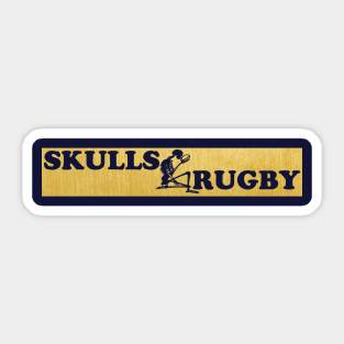 Skulls Rugby Banner Tee Sticker